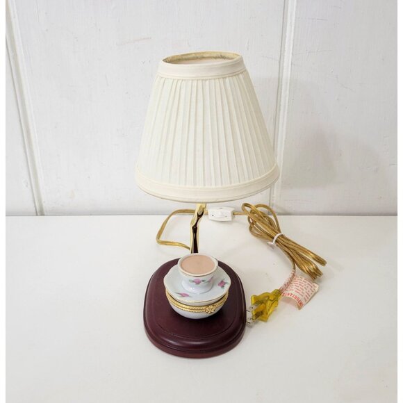 Night Light with Trinket Box/Pill Box and Lampshade - Picture 4 of 8